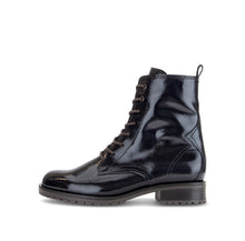 Load image into Gallery viewer, Gabor Navy Patent Laced Ankle Boot|803902004
