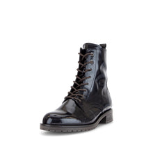 Load image into Gallery viewer, Gabor Navy Patent Laced Ankle Boot|803902004
