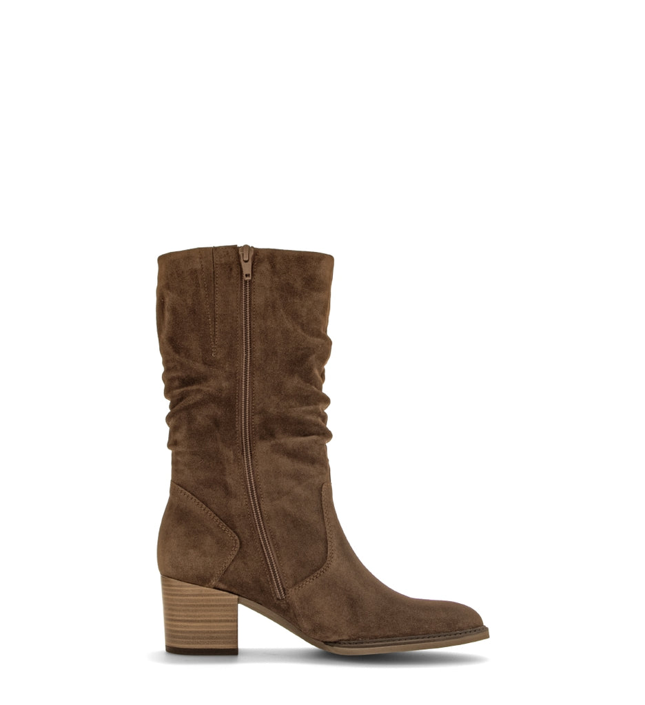 Gabor Brown Suede Mid Ankle Boot|804102002