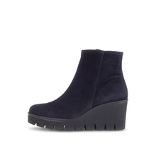 Load image into Gallery viewer, Gabor Black Suede Wedge Ankle Boot|804501001
