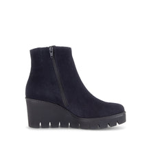 Load image into Gallery viewer, Gabor Black Suede Wedge Ankle Boot|804501001

