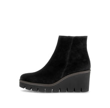 Load image into Gallery viewer, Gabor Black Suede Wedge Ankle Boot|804501002

