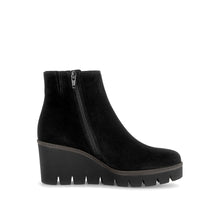 Load image into Gallery viewer, Gabor Black Suede Wedge Ankle Boot|804501002
