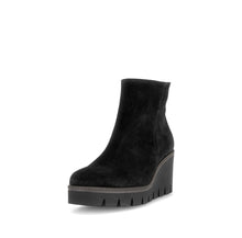 Load image into Gallery viewer, Gabor Black Suede Wedge Ankle Boot|804501002
