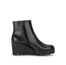 Load image into Gallery viewer, Gabor Black Leather Wedge Ankle Boot|804501004
