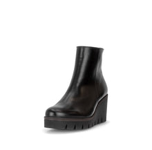 Load image into Gallery viewer, Gabor Black Leather Wedge Ankle Boot|804501004

