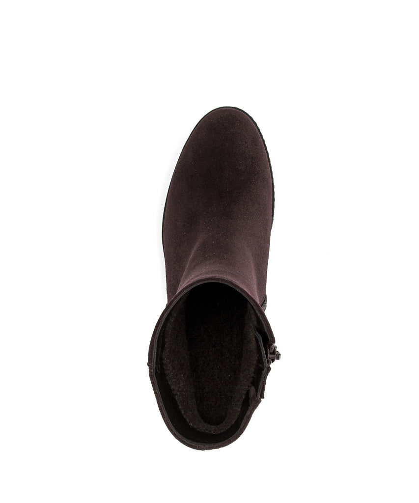 Gabor Brown Suede Wedge Ankle Boot|804501005