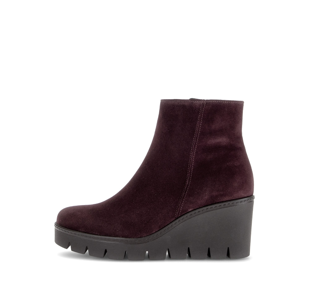 Gabor Brown Suede Wedge Ankle Boot|804501005