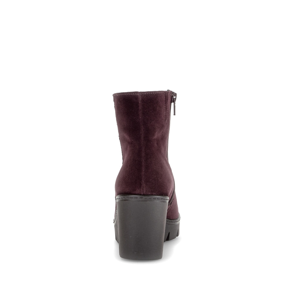 Gabor Brown Suede Wedge Ankle Boot|804501005