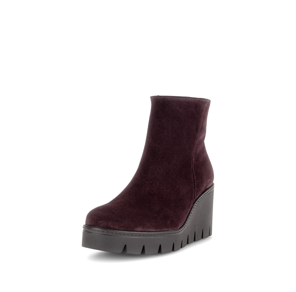Gabor Brown Suede Wedge Ankle Boot|804501005