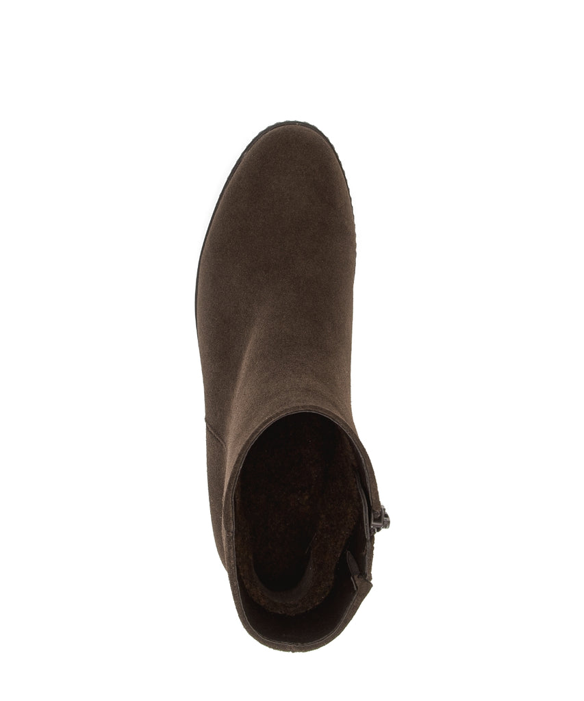 Gabor Brown Suede Wedge Ankle Boot|804501006
