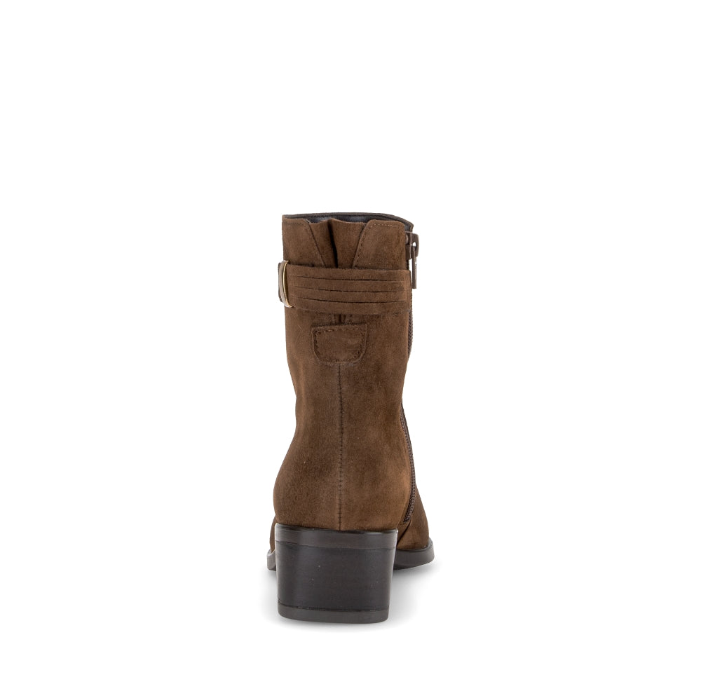 Gabor Brown Suede Pointy Ankle Boot|806202005