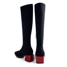 Load image into Gallery viewer, Gioseppo Black Sock Tall Boot|80684BK
