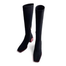Load image into Gallery viewer, Gioseppo Black Sock Tall Boot|80684BK
