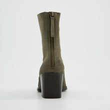 Load image into Gallery viewer, Paul Green Olive Green Suede Ankle Boot|8075070
