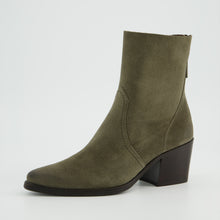 Load image into Gallery viewer, Paul Green Olive Green Suede Ankle Boot|8075070
