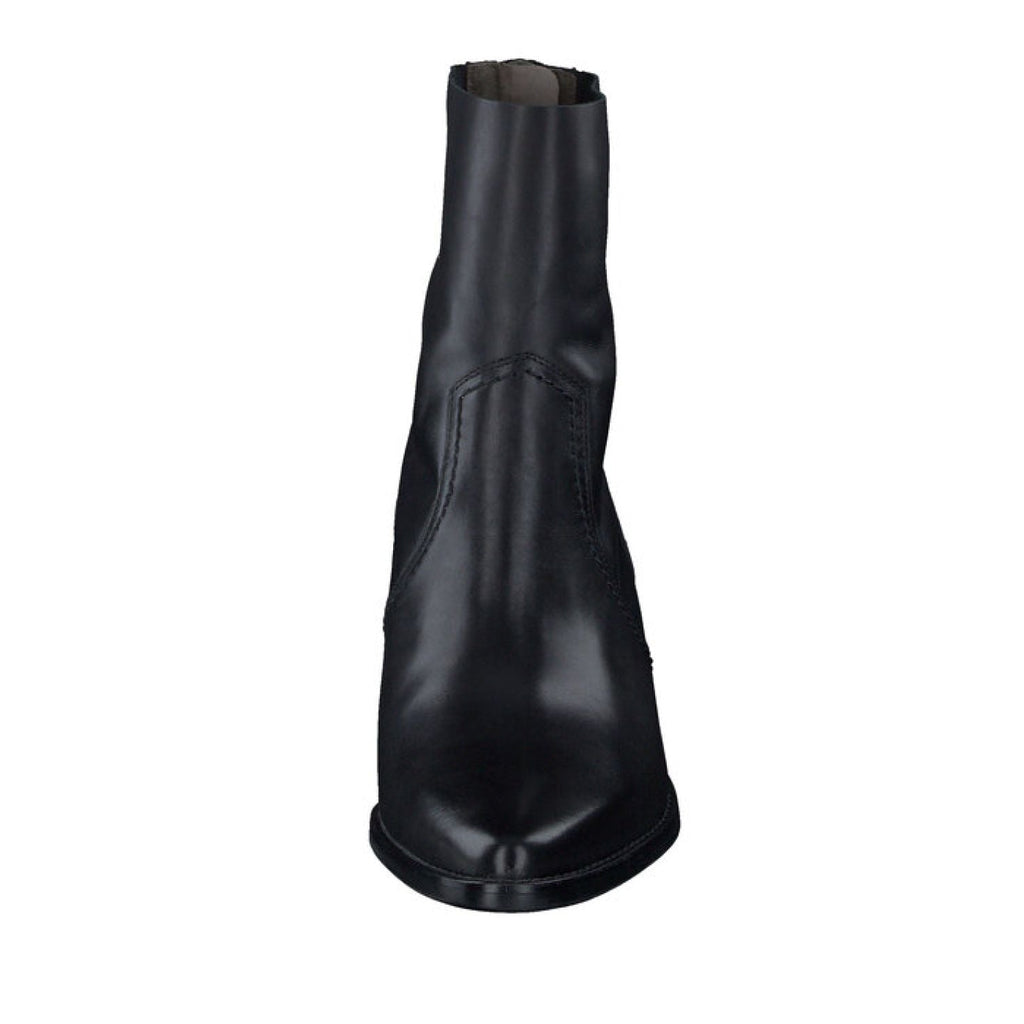 Paul Green Black Leather Ankle Boot|8075000