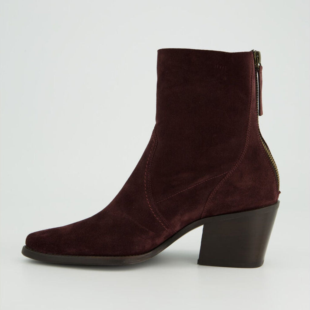 Paul Green Barolo Red Suede Ankle Boot|8075071