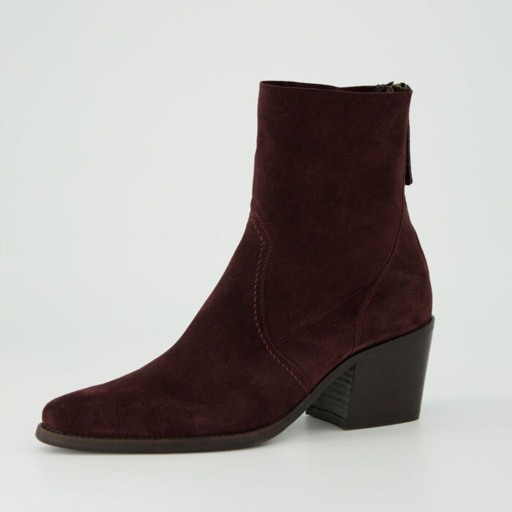 Paul Green Barolo Red Suede Ankle Boot|8075071