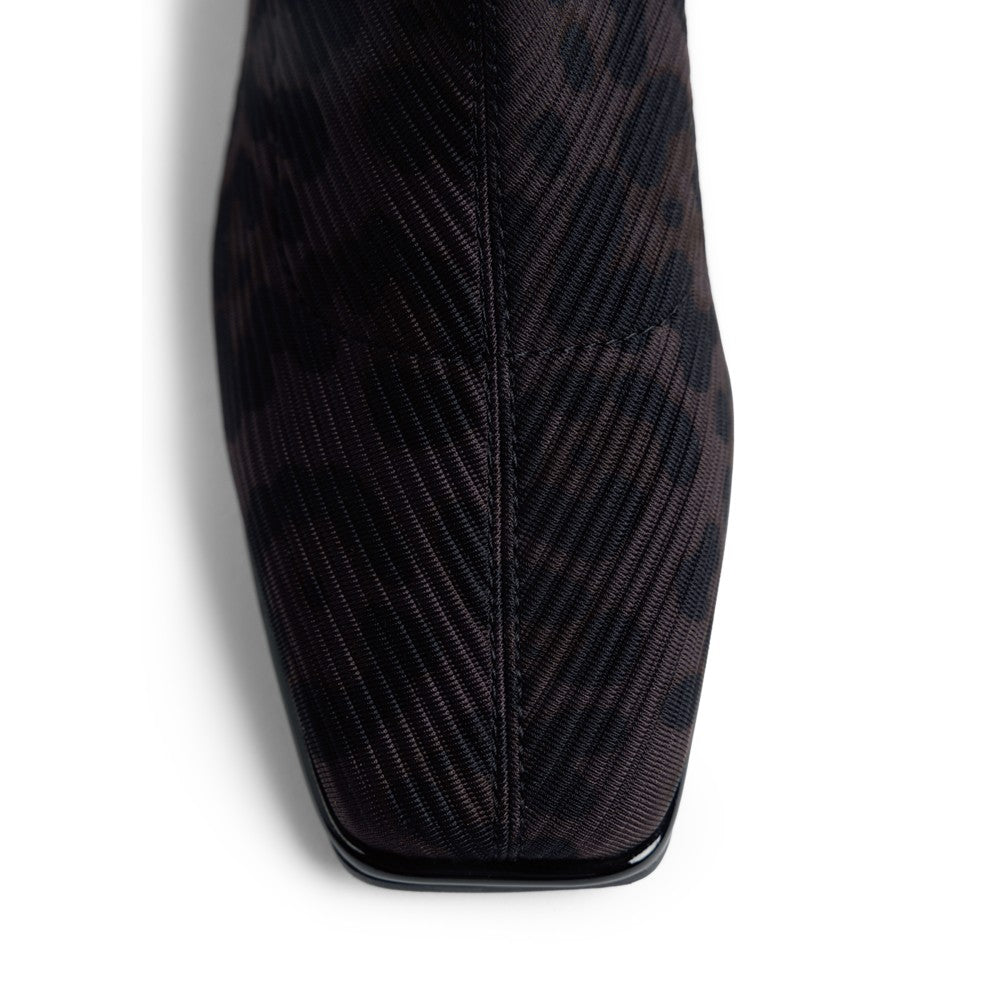 Gioseppo Leo Print Sock Boot|80794BK