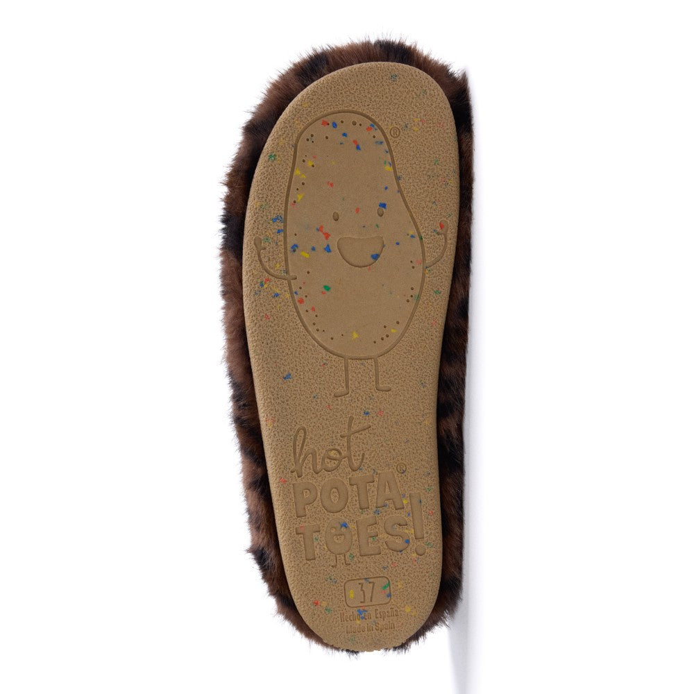 Hot Potatoe Animal Print Slipper|80877BR
