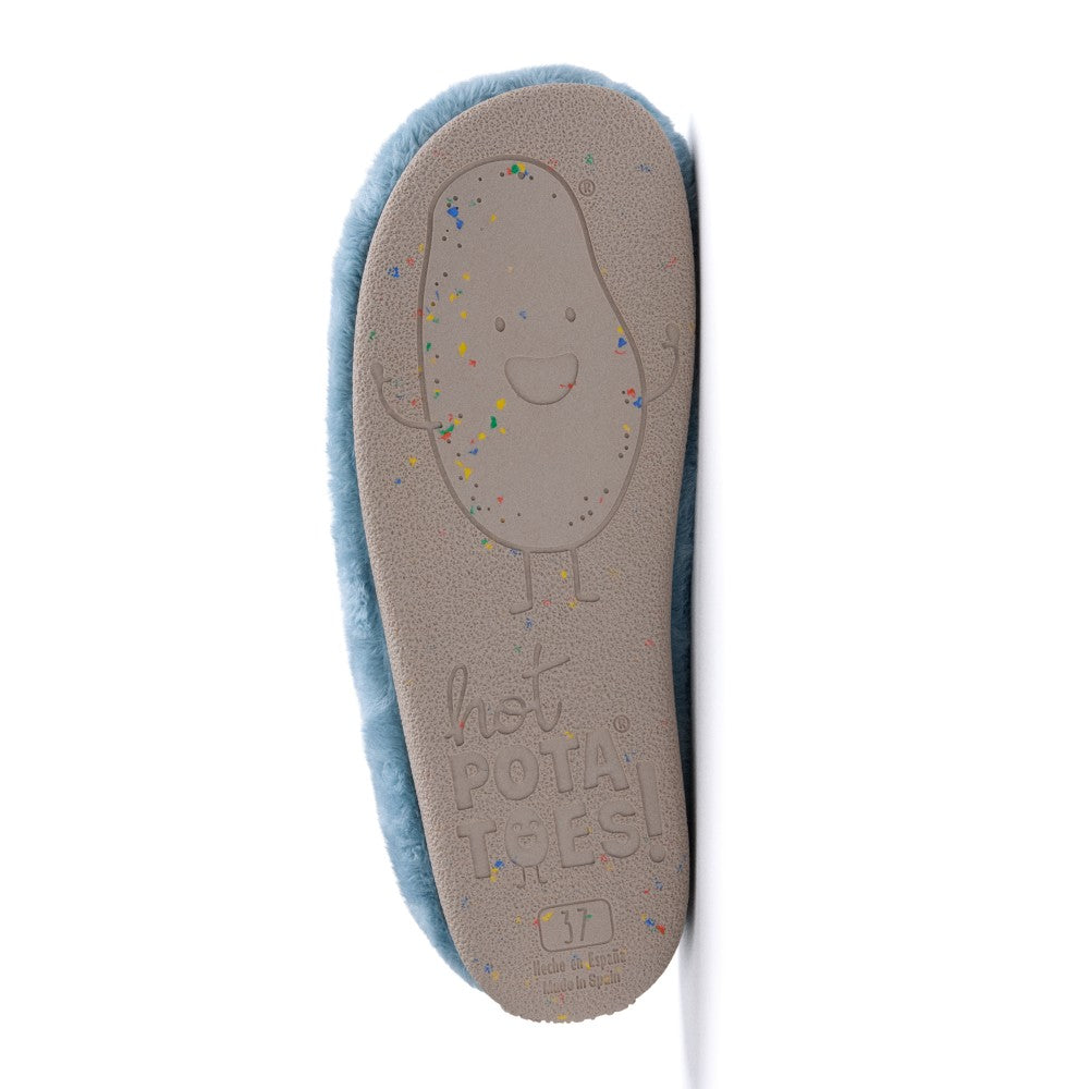 Hot Potatoe Blue Fur Slipper|80884BLU