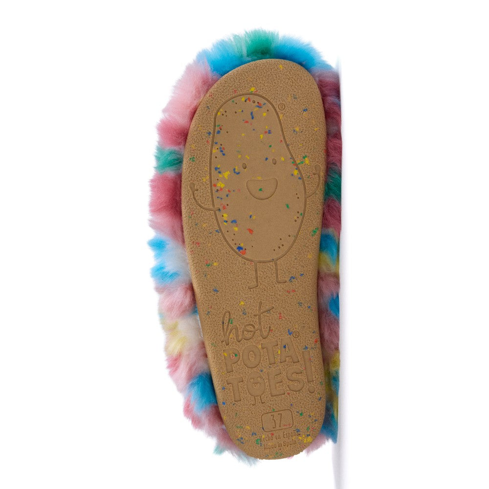 Hot Potatoe Fur Rainbow Slipper|80934MU