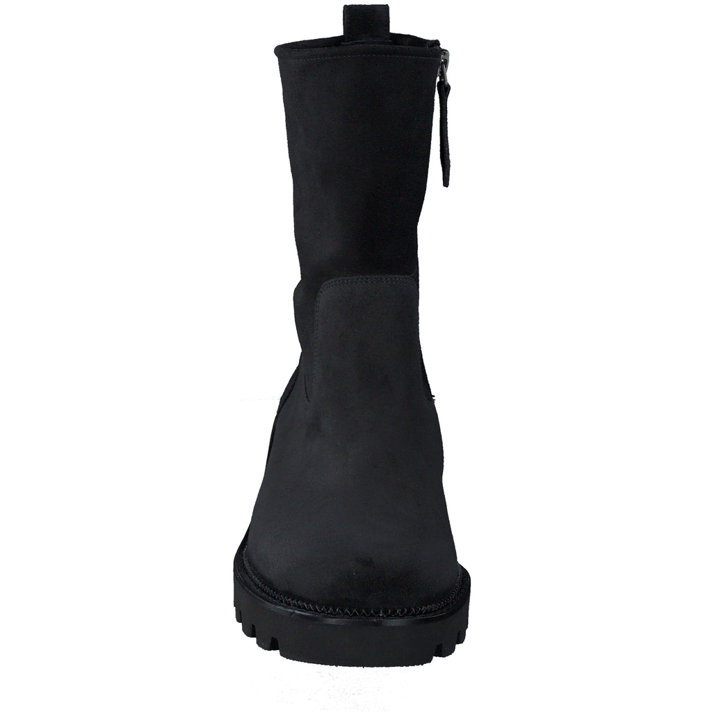 Paul Green Black Suede Ankle Boot|8133010