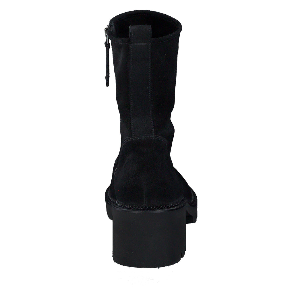 Paul Green Black Suede Ankle Boot|8133010