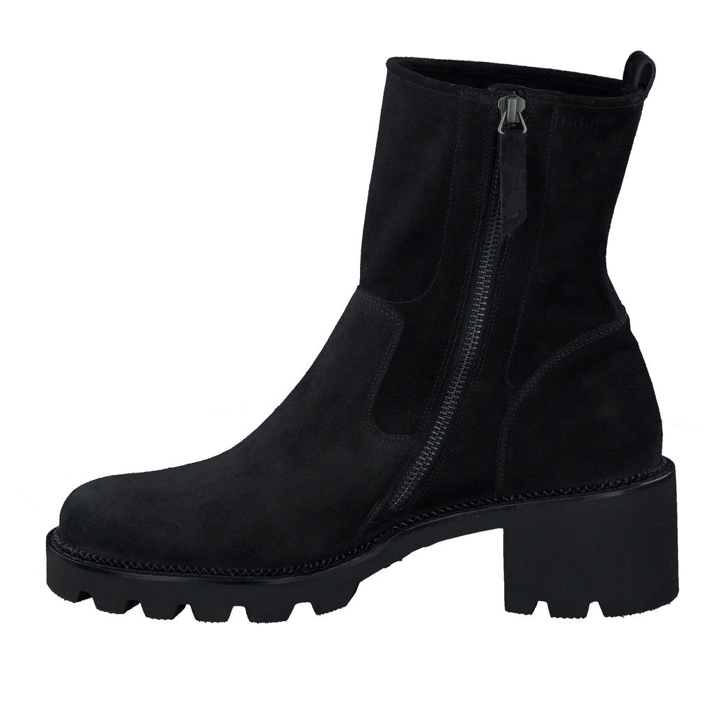 Paul Green Black Suede Ankle Boot|8133010
