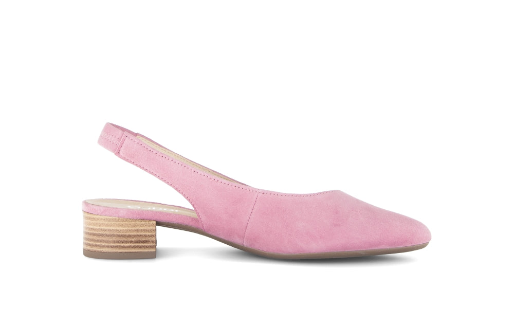 Gabor Soft Pink Suede Sling Back|8152010