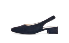 Load image into Gallery viewer, Gabor Navy Suede Sling Back|8152016
