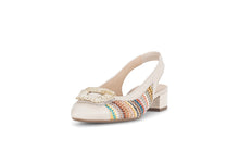 Load image into Gallery viewer, Gabor Multicolor Fabric and Leather Sling Back|8152640
