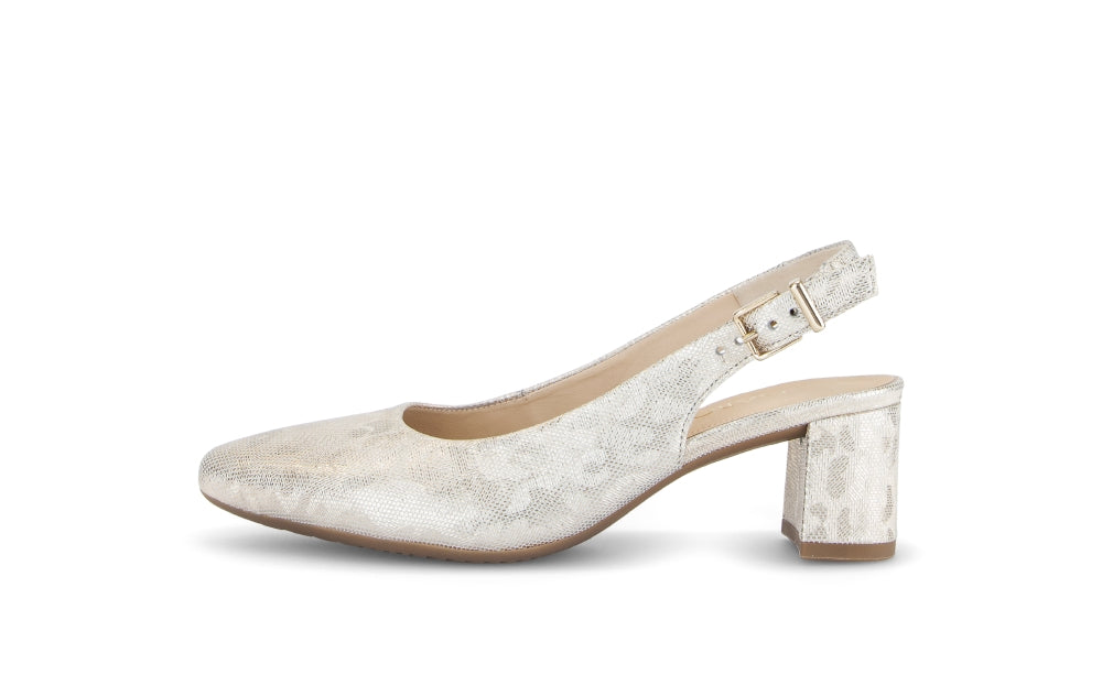 Gabor Leo Print Golg Sling Back|8226092
