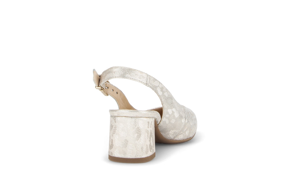 Gabor Leo Print Golg Sling Back|8226092