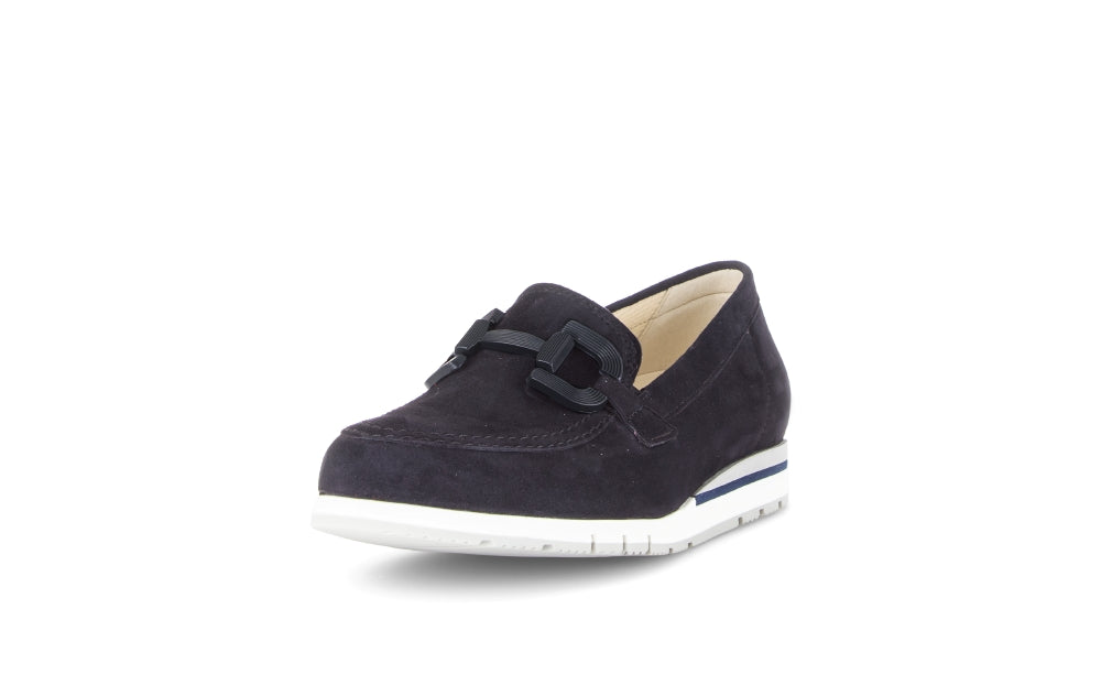Gabor Navy Suede Comfort Loafer|8241646