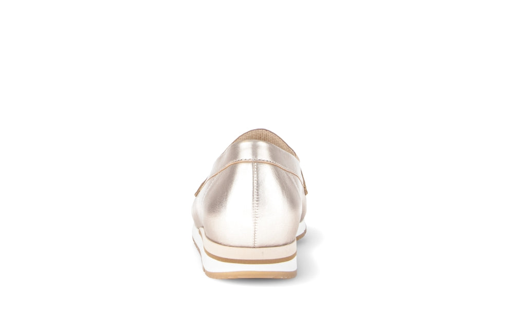 Gabor Light Gold Leather Loafer| 8241682