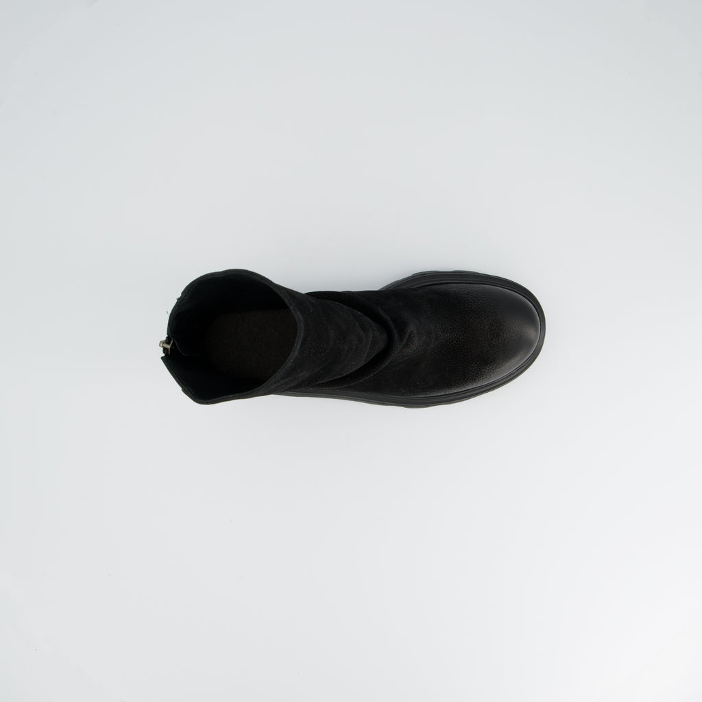 Paul Green Black Nubuck Ankle Boot|8253010