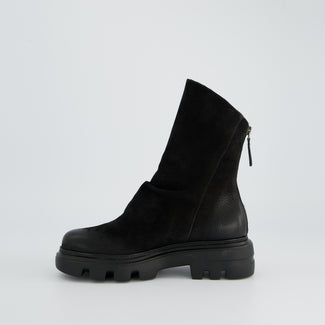 Paul Green Black Nubuck Ankle Boot|8253010
