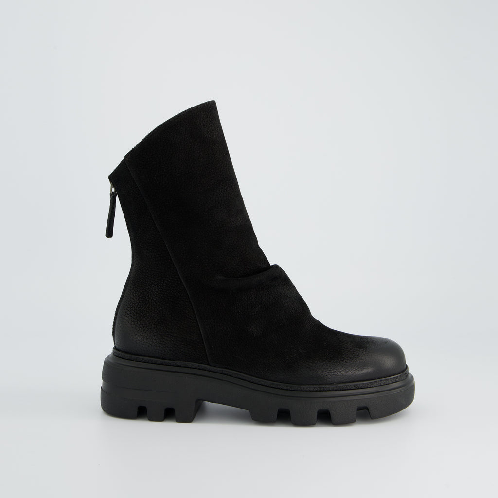 Paul Green Black Nubuck Ankle Boot|8253010