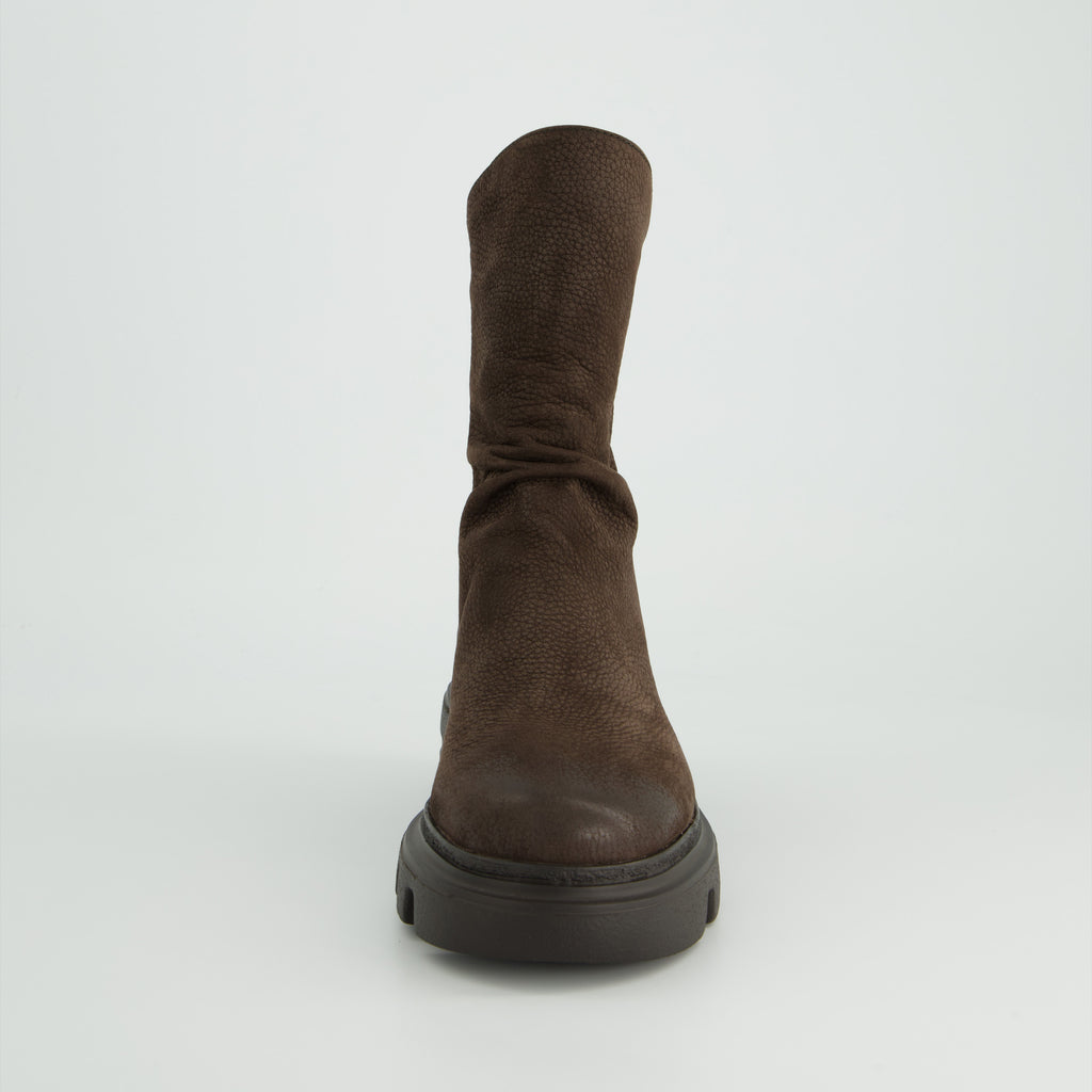 Paul Green Dark Brown Nubuck Ankle Boot|8253050