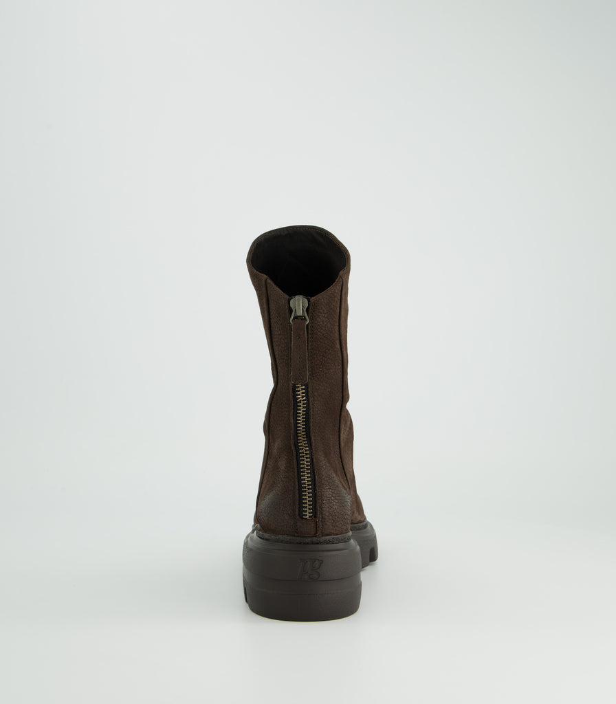 Paul Green Dark Brown Nubuck Ankle Boot|8253050
