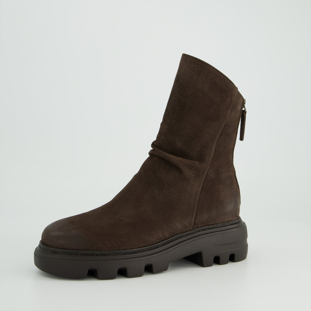 Paul Green Dark Brown Nubuck Ankle Boot|8253050