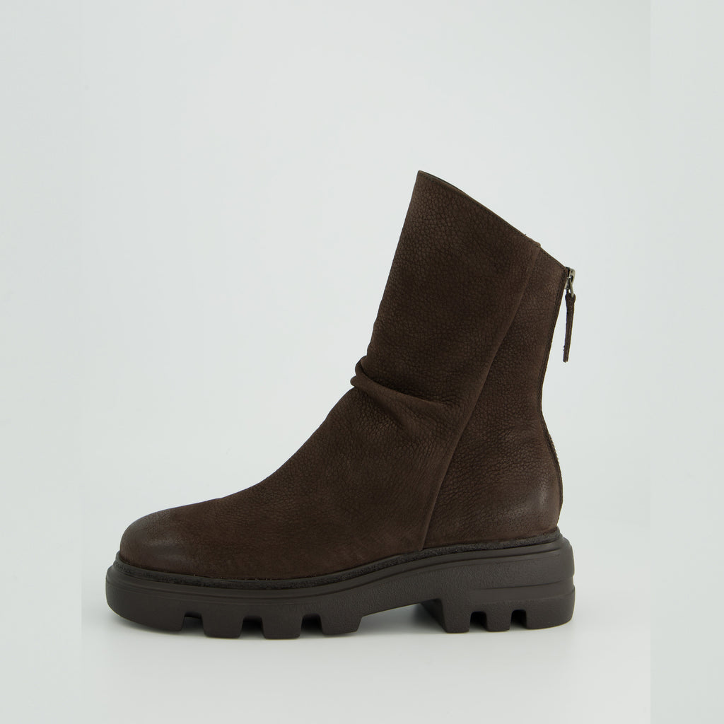 Paul Green Dark Brown Nubuck Ankle Boot|8253050