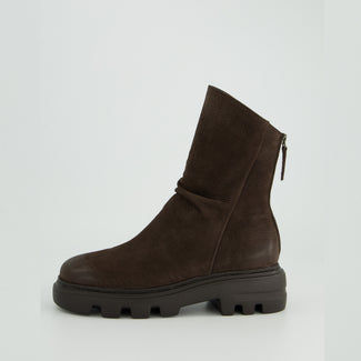 Paul Green Dark Brown Nubuck Ankle Boot|8253050