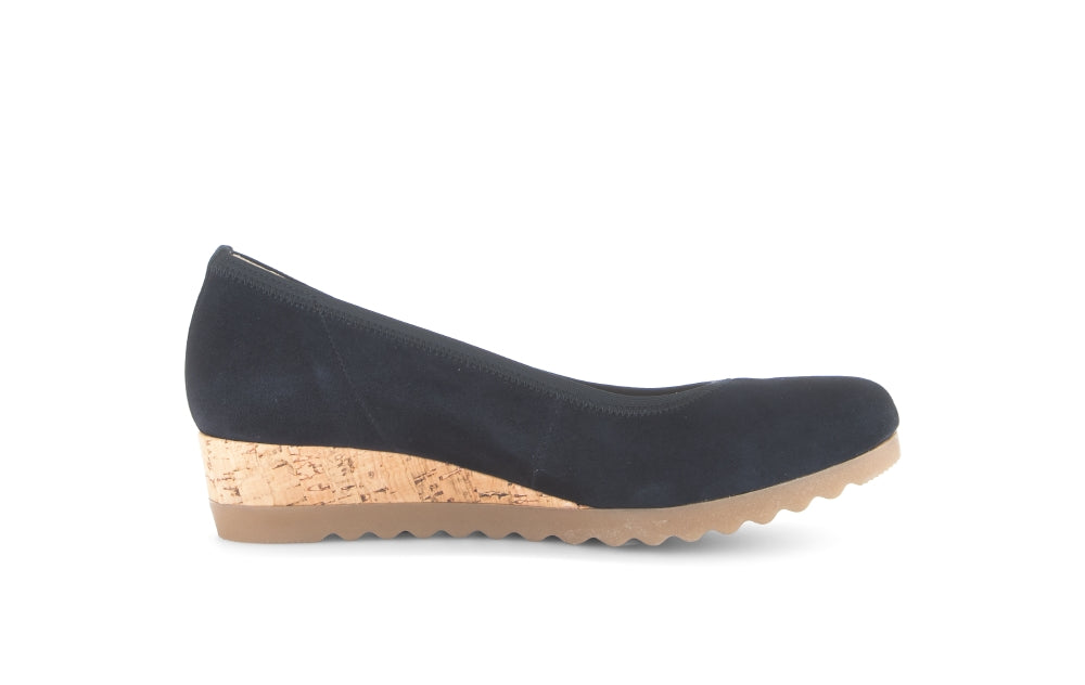 Gabor Navy Mini Wedge Pump|8264146