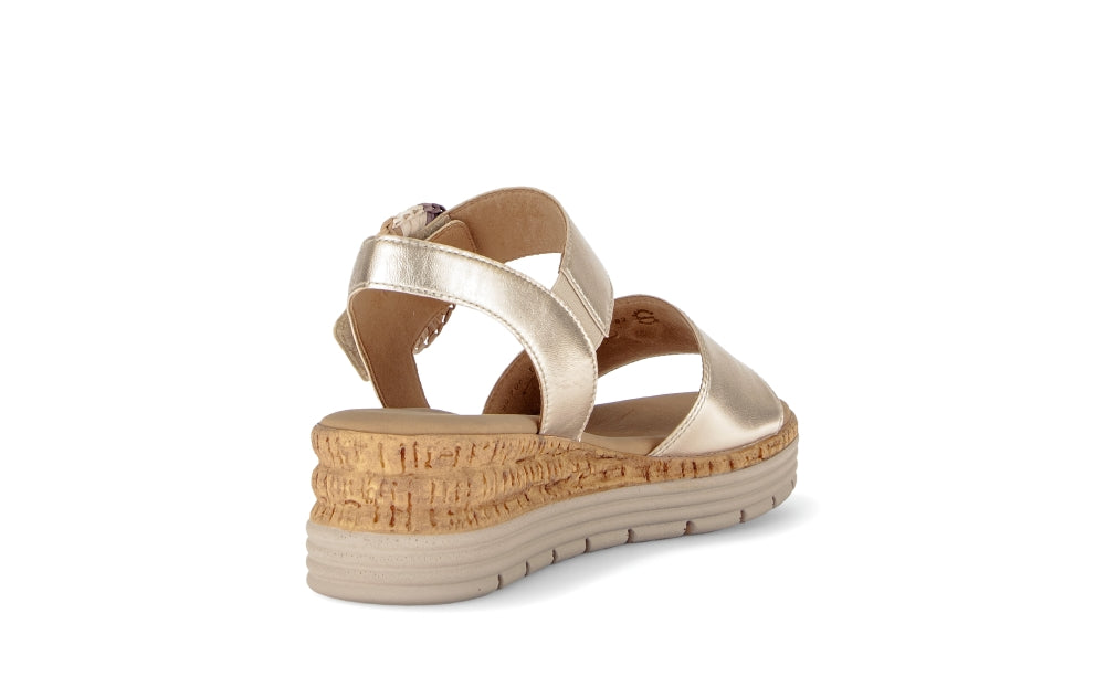 Gabor Gold Wedge Sandal|8270682