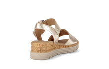 Load image into Gallery viewer, Gabor Gold Wedge Sandal|8270682
