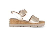 Load image into Gallery viewer, Gabor Gold Wedge Sandal|8270682
