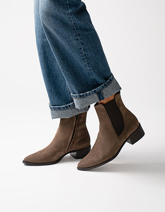 Paul Green Brown Suede Ankle Boot |8271069